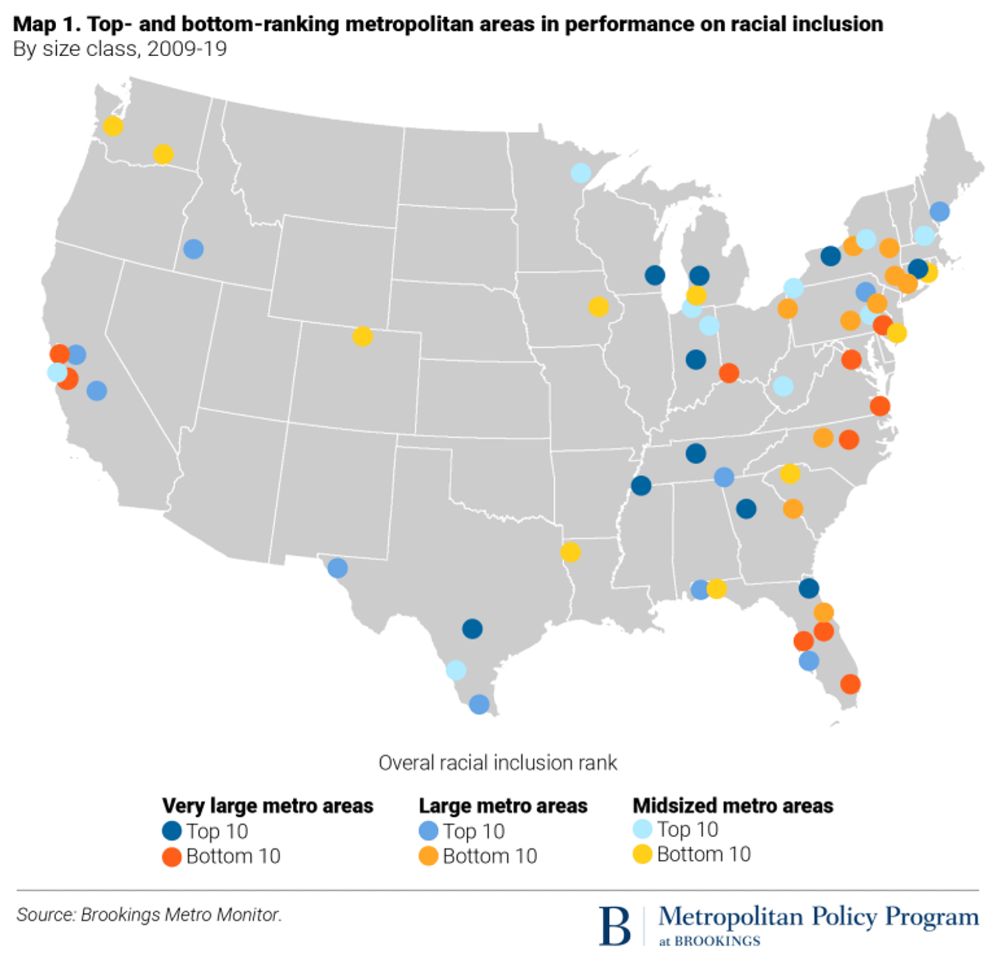 With racial equity on America’s agenda, how inclusive were metro areas in the past decade?